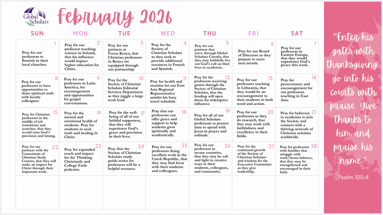 Prayer Calendar – February 2026 - Global Scholars